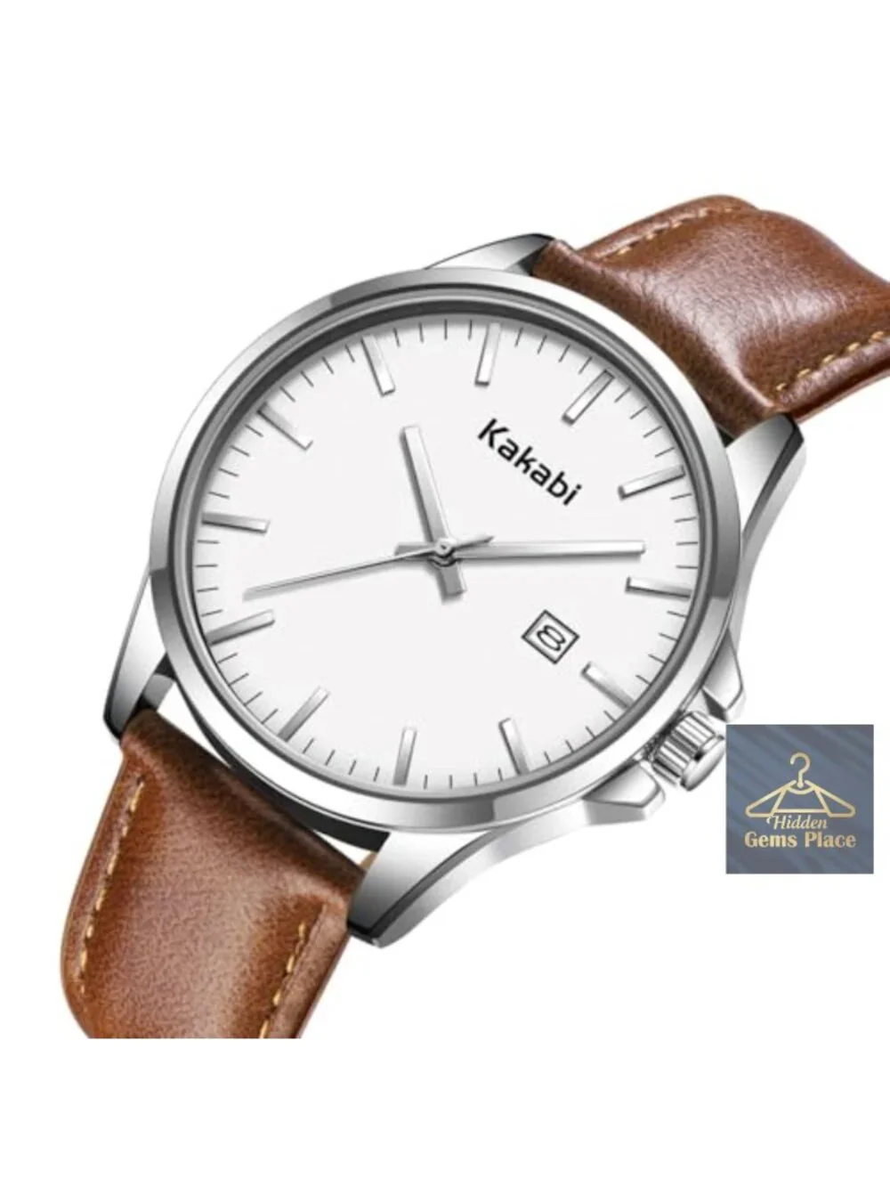 Men's Minimalist Leather Watch Classic Analog Quartz Date